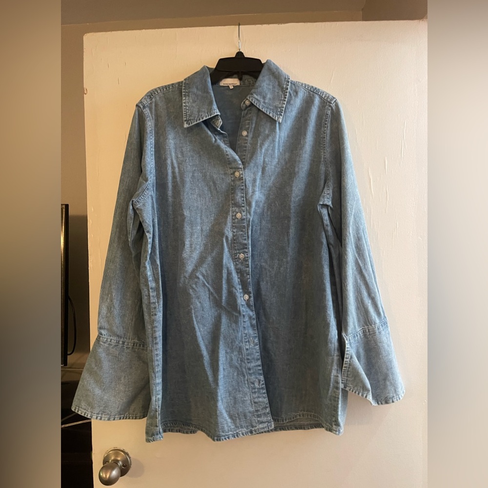 Never been worn! WeWoreWhat size S oversized denim shirt / dress!